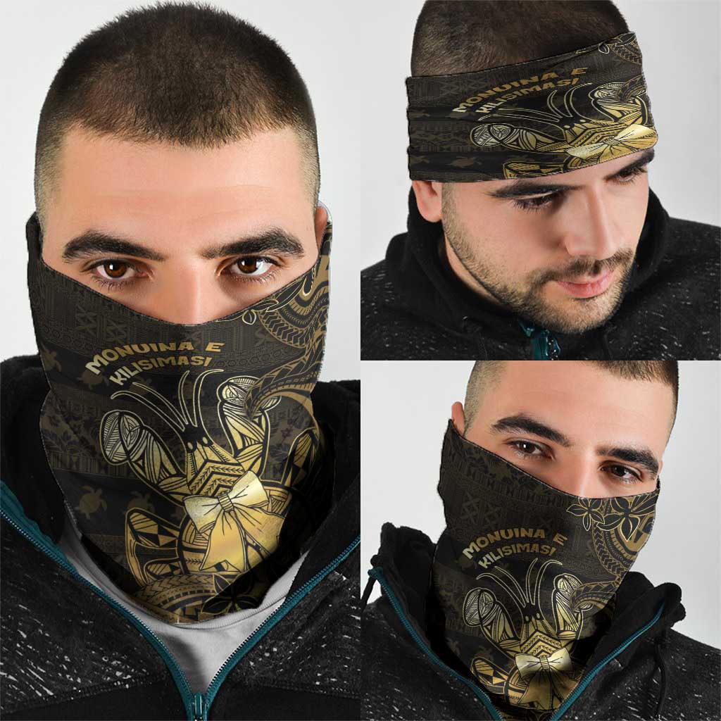 Niue Christmas Neck Gaiter Niuean Crab Xmas Tribal Waves DT05 - Polynesian Pride