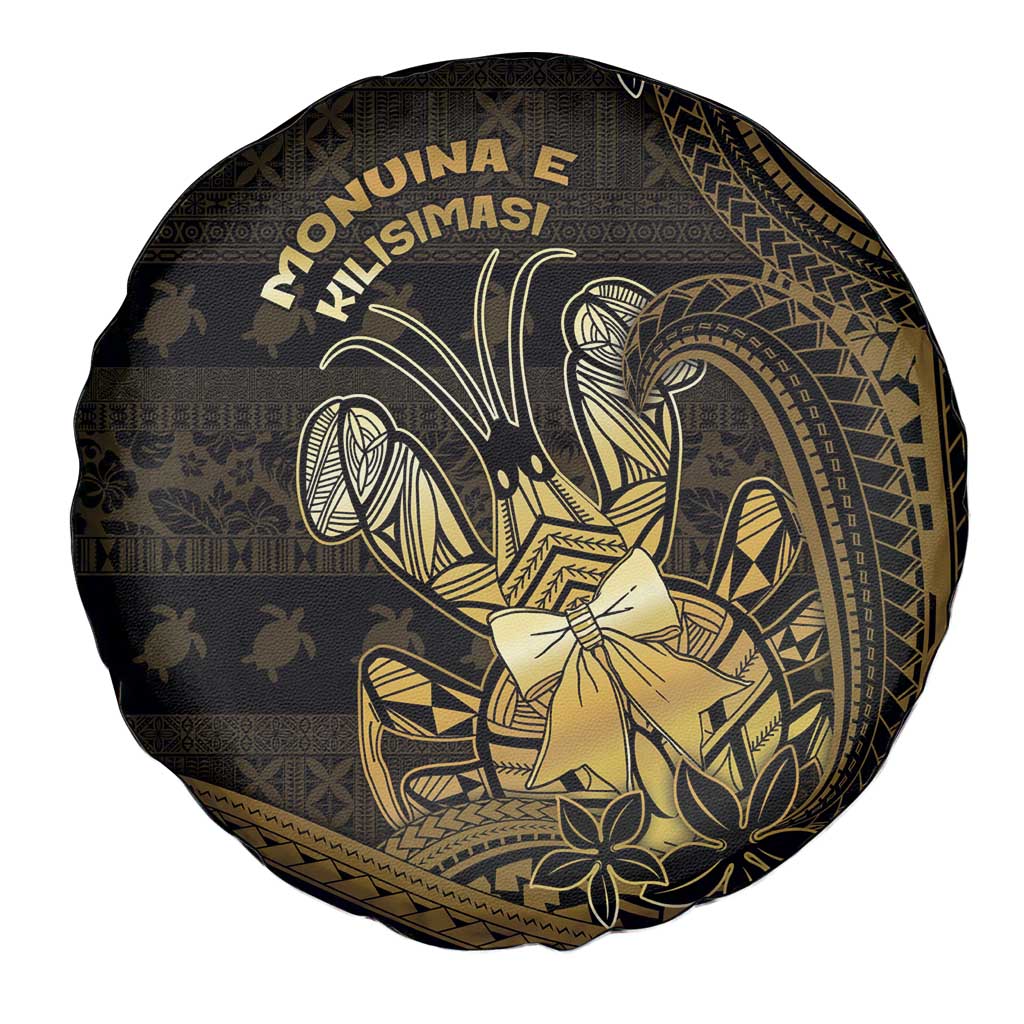 Niue Christmas Spare Tire Cover Niuean Crab Xmas Tribal Waves DT05 - Polynesian Pride
