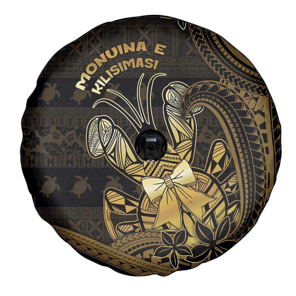 Niue Christmas Spare Tire Cover Niuean Crab Xmas Tribal Waves DT05 - Polynesian Pride