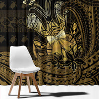 Niue Christmas Window Curtain Niuean Crab Xmas Tribal Waves DT05 - Polynesian Pride