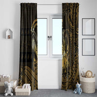 Niue Christmas Window Curtain Niuean Crab Xmas Tribal Waves DT05 - Polynesian Pride
