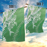 Hawaii Puakenikeni And Maile Lei Garden Flag Green Polynesian Shark Tattoo DT05 - Polynesian Pride
