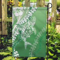 Hawaii Puakenikeni And Maile Lei Garden Flag Green Polynesian Shark Tattoo DT05 Garden Flag Green - Polynesian Pride