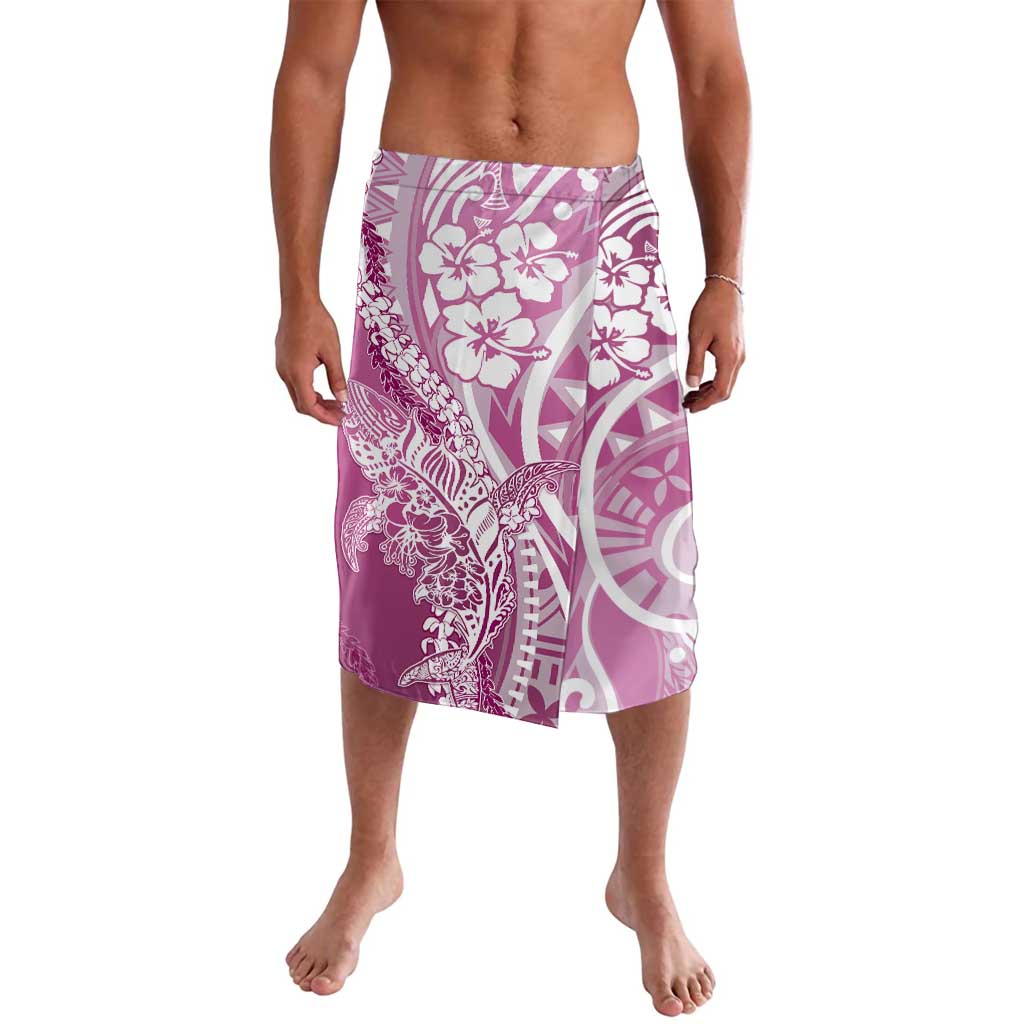 Hawaii Puakenikeni And Maile Lei Lavalava Pink Polynesian Shark Tattoo DT05 Pink - Polynesian Pride