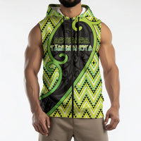Custom Aotearoa Atua Tanemahuta Sleeveless Zip Hoodie God Of Forests Koru Patterns Koru Patterns