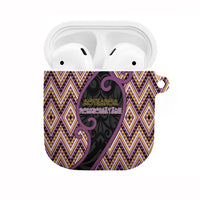 Aotearoa Atua Rongomatane AirPods Case God Of Cultivated Foods Koru Patterns DT05 Purple - Polynesian Pride