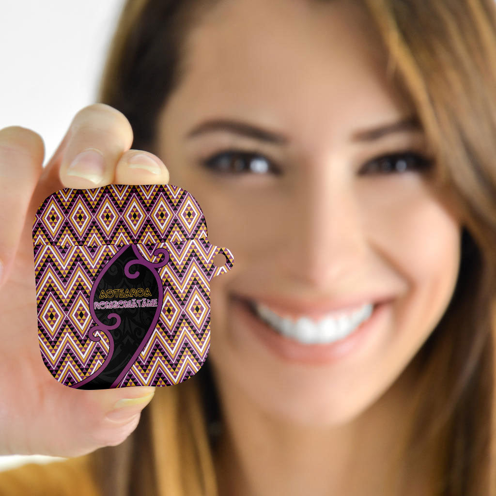 Aotearoa Atua Rongomatane AirPods Case God Of Cultivated Foods Koru Patterns DT05 - Polynesian Pride
