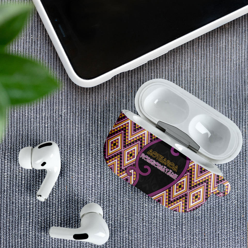 Aotearoa Atua Rongomatane AirPods Case God Of Cultivated Foods Koru Patterns DT05 - Polynesian Pride