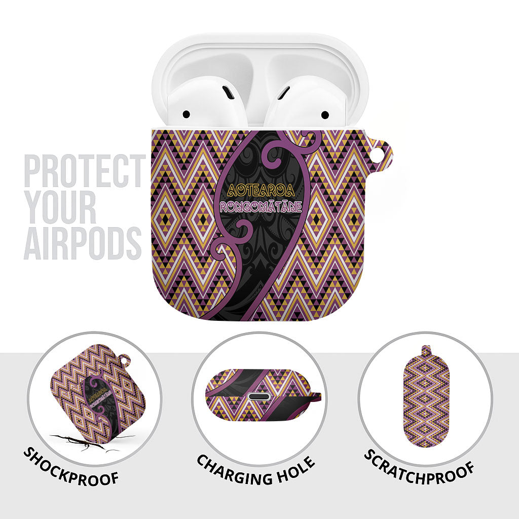 Aotearoa Atua Rongomatane AirPods Case God Of Cultivated Foods Koru Patterns DT05 - Polynesian Pride
