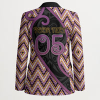 Custom Aotearoa Atua Rongomatane Blazer God Of Cultivated Foods Koru Patterns DT05 - Polynesian Pride