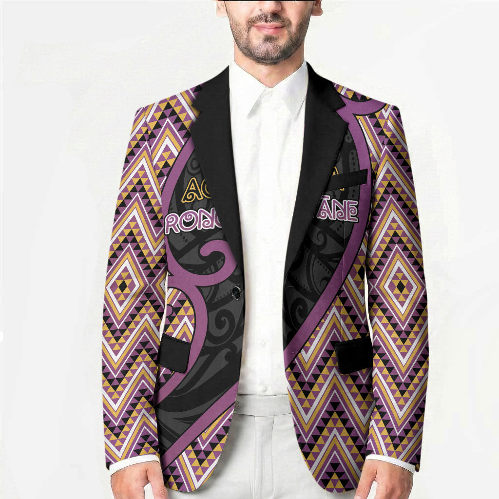 Custom Aotearoa Atua Rongomatane Blazer God Of Cultivated Foods Koru Patterns DT05 - Polynesian Pride
