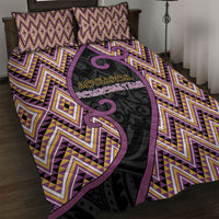 Aotearoa Atua Rongomatane Quilt Bed Set God Of Cultivated Foods Koru Patterns DT05 Purple - Polynesian Pride