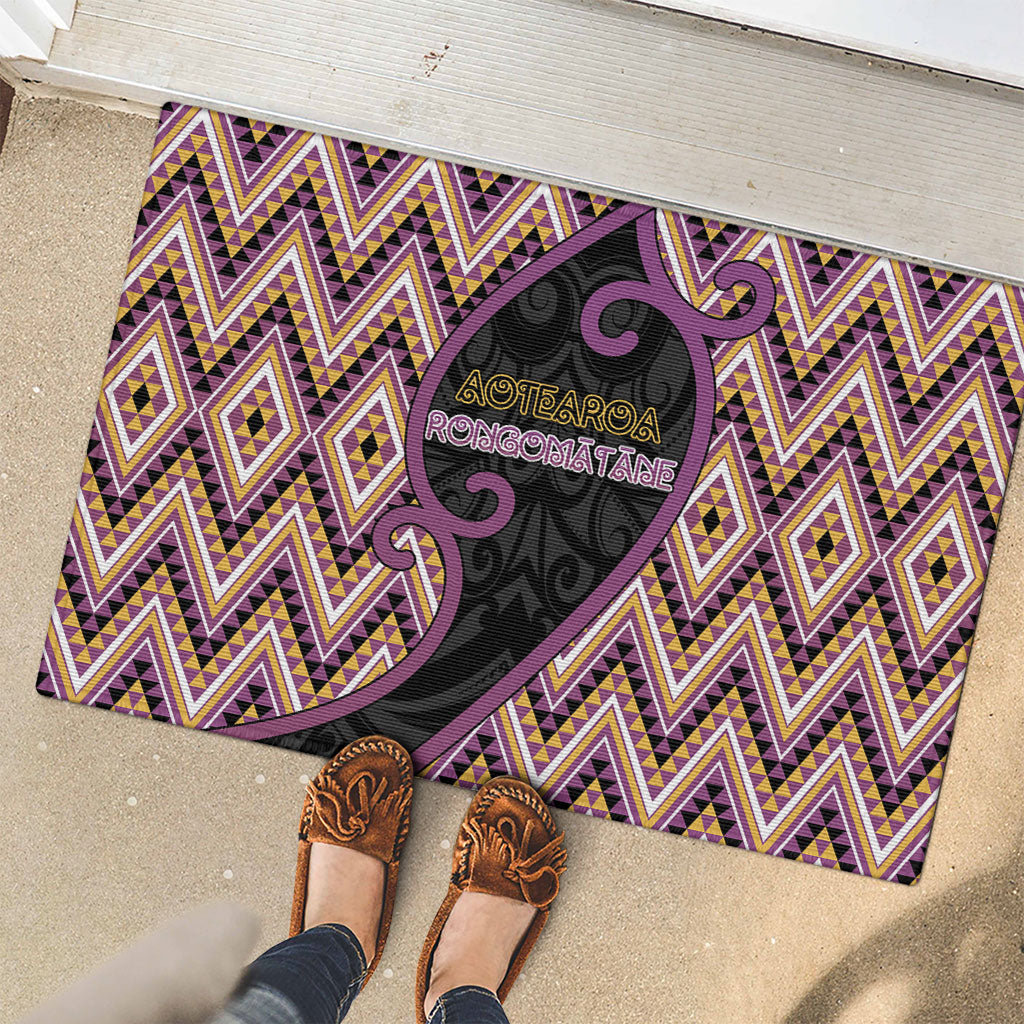 Aotearoa Atua Rongomatane Rubber Doormat God Of Cultivated Foods Koru Patterns DT05 - Polynesian Pride
