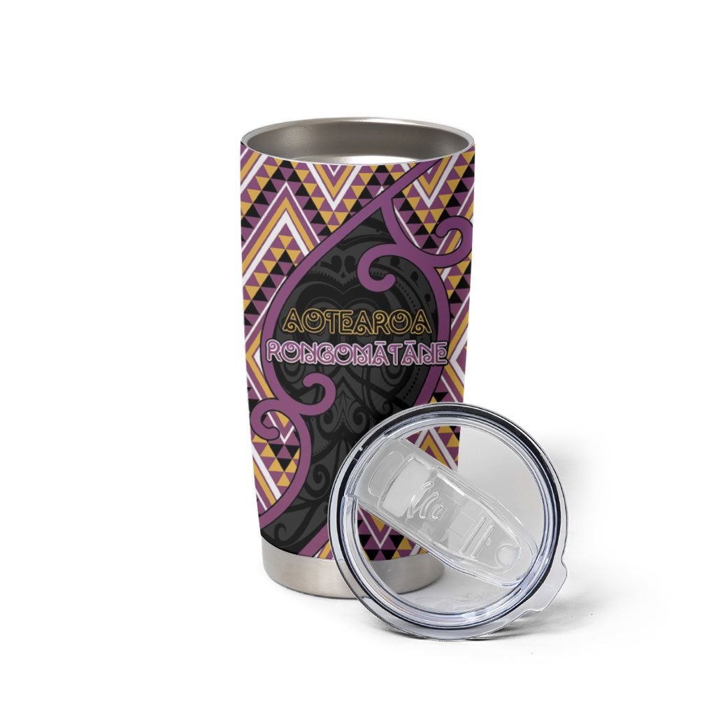 Custom Aotearoa Atua Rongomatane Tumbler Cup God Of Cultivated Foods Koru Patterns DT05 - Polynesian Pride