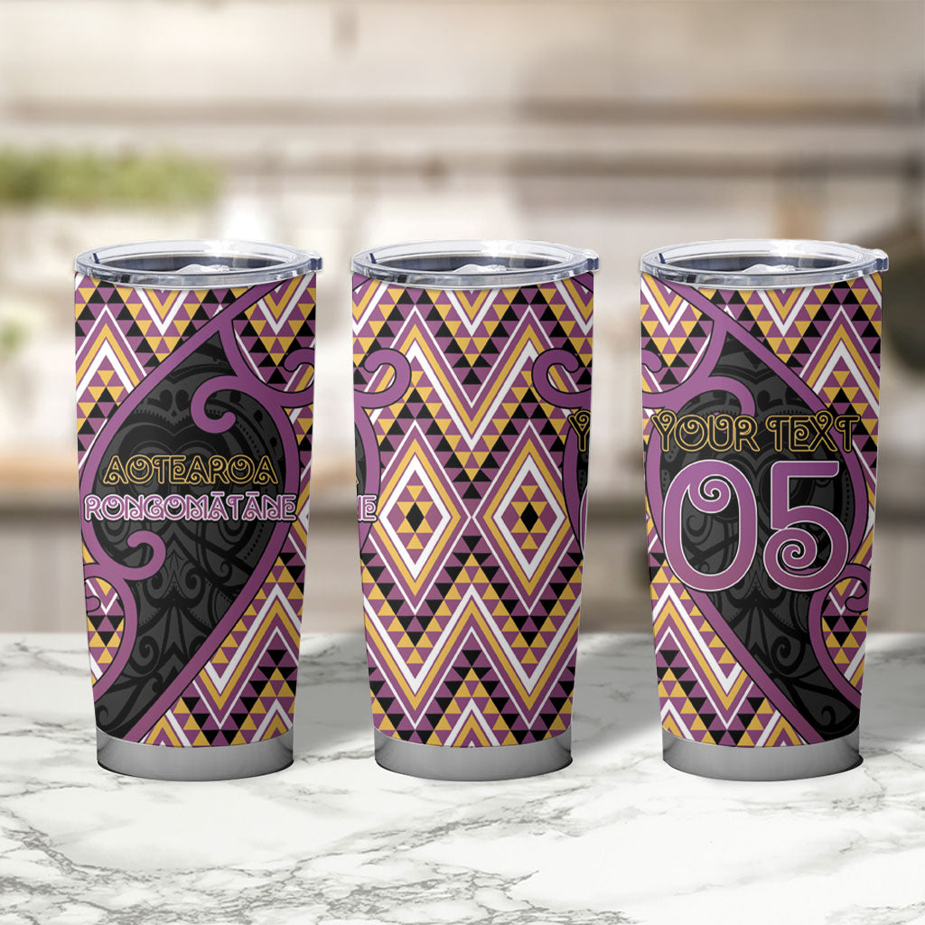Custom Aotearoa Atua Rongomatane Tumbler Cup God Of Cultivated Foods Koru Patterns DT05 - Polynesian Pride