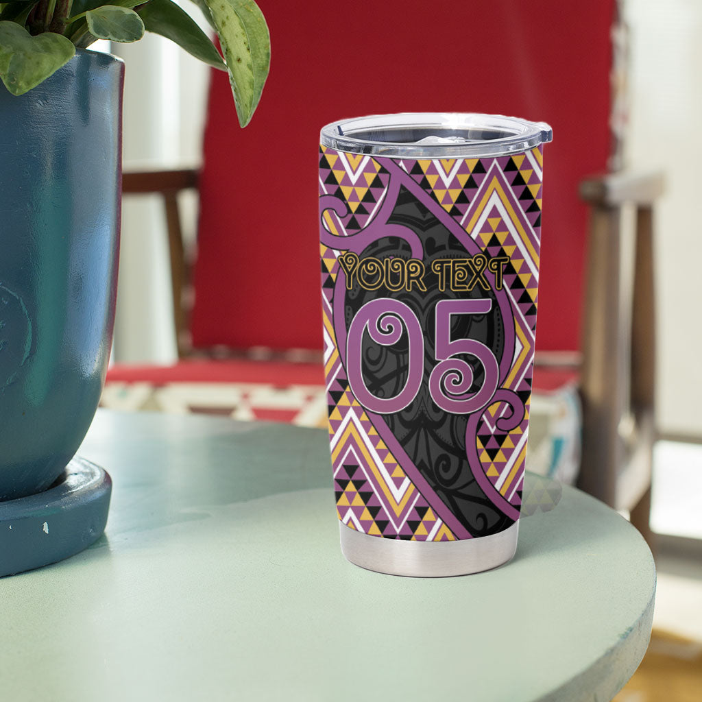 Custom Aotearoa Atua Rongomatane Tumbler Cup God Of Cultivated Foods Koru Patterns DT05 - Polynesian Pride