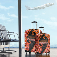 Aotearoa Atua Ruaumoko Luggage Cover God Of Volcanoes Koru Patterns DT05 - Polynesian Pride