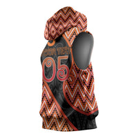 Custom Aotearoa Atua Ruaumoko Sleeveless Hoodie God Of Volcanoes Koru Patterns DT05 - Polynesian Pride