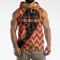 Custom Aotearoa Atua Ruaumoko Sleeveless Hoodie God Of Volcanoes Koru Patterns DT05 - Polynesian Pride