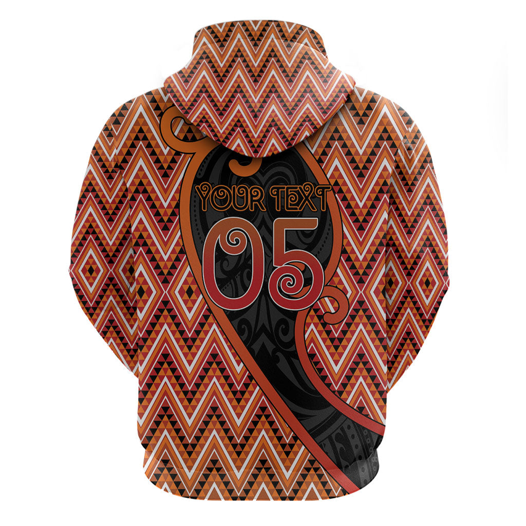 Custom Aotearoa Atua Ruaumoko Zip Hoodie God Of Volcanoes Koru Patterns DT05 - Polynesian Pride