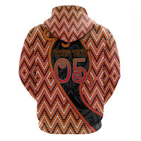Custom Aotearoa Atua Ruaumoko Zip Hoodie God Of Volcanoes Koru Patterns DT05 - Polynesian Pride