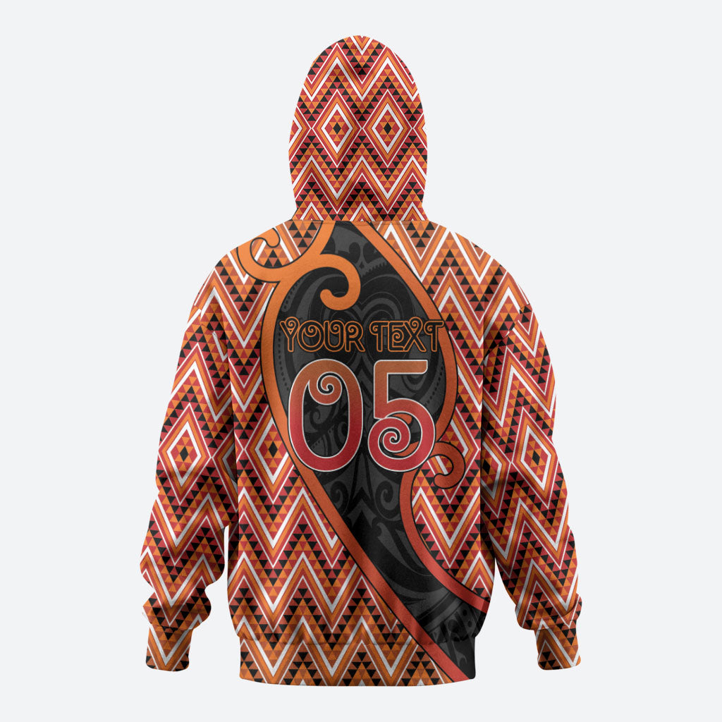 Custom Aotearoa Atua Ruaumoko Zip Hoodie God Of Volcanoes Koru Patterns DT05 - Polynesian Pride