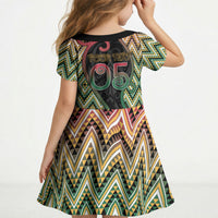 Custom Aotearoa Atua Maui Kid Short Sleeve Dress Demigod Hero And Trickster Koru Patterns DT05 - Polynesian Pride