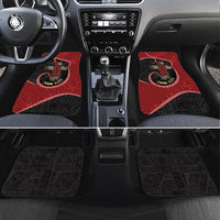 Personalised Tonga Kilisimasi Fiefia Car Mats Praying Santa Hibiscus Cross DT05 Set 4pcs Red - Polynesian Pride