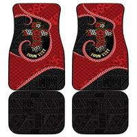 Personalised Tonga Kilisimasi Fiefia Car Mats Praying Santa Hibiscus Cross DT05 - Polynesian Pride
