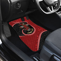 Personalised Tonga Kilisimasi Fiefia Car Mats Praying Santa Hibiscus Cross DT05 - Polynesian Pride