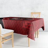 Tonga Kilisimasi Fiefia Tablecloth Praying Santa Hibiscus Cross DT05 - Polynesian Pride