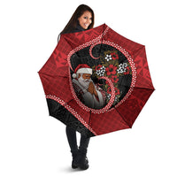 Tonga Kilisimasi Fiefia Umbrella Praying Santa Hibiscus Cross DT05 - Polynesian Pride