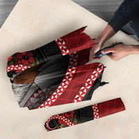 Tonga Kilisimasi Fiefia Umbrella Praying Santa Hibiscus Cross DT05 - Polynesian Pride