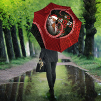 Tonga Kilisimasi Fiefia Umbrella Praying Santa Hibiscus Cross DT05 - Polynesian Pride