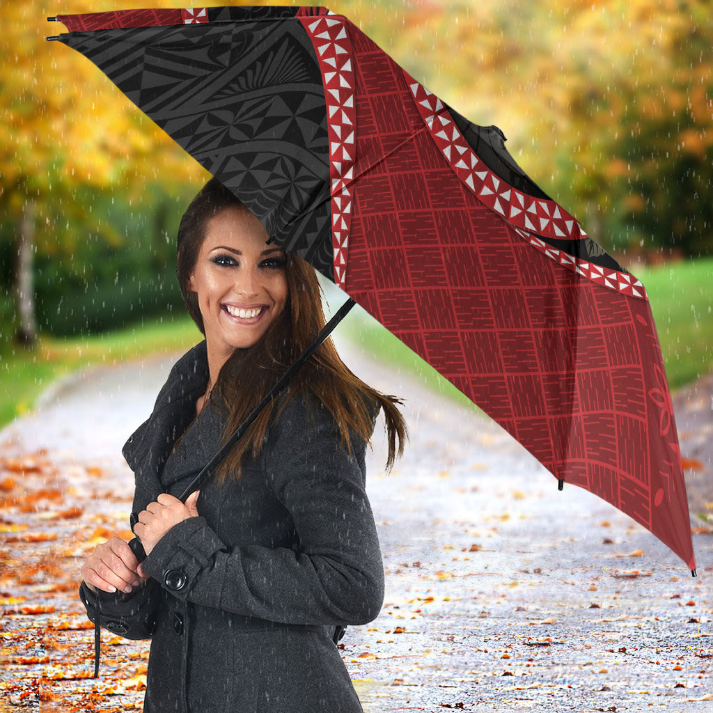 Tonga Kilisimasi Fiefia Umbrella Praying Santa Hibiscus Cross DT05 - Polynesian Pride