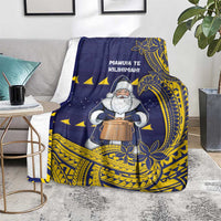 Tokelau Christmas Blanket Santa With Tuluma Xmas Tribal Waves DT05 - Polynesian Pride