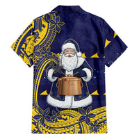 Tokelau Christmas Hawaiian Shirt Santa With Tuluma Xmas Tribal Waves DT05 - Polynesian Pride