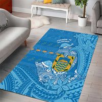Tuvalu Christmas Area Rug Dolphins Santa Xmas Tribal Waves DT05 - Polynesian Pride