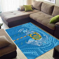 Tuvalu Christmas Area Rug Dolphins Santa Xmas Tribal Waves DT05 - Polynesian Pride