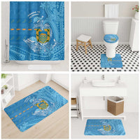 Tuvalu Christmas Bathroom Set Dolphins Santa Xmas Tribal Waves DT05 - Polynesian Pride