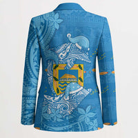 Tuvalu Christmas Blazer Dolphins Santa Xmas Tribal Waves DT05 - Polynesian Pride