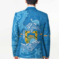 Tuvalu Christmas Blazer Dolphins Santa Xmas Tribal Waves DT05 - Polynesian Pride