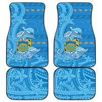 Tuvalu Christmas Car Mats Dolphins Santa Xmas Tribal Waves DT05 - Polynesian Pride