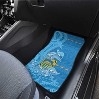 Tuvalu Christmas Car Mats Dolphins Santa Xmas Tribal Waves DT05 - Polynesian Pride