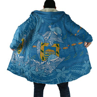 Tuvalu Christmas Cloak Dolphins Santa Xmas Tribal Waves DT05 - Polynesian Pride