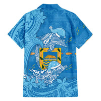 Tuvalu Christmas Hawaiian Shirt Dolphins Santa Xmas Tribal Waves DT05 - Polynesian Pride
