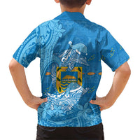 Tuvalu Christmas Hawaiian Shirt Dolphins Santa Xmas Tribal Waves DT05 - Polynesian Pride