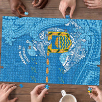 Tuvalu Christmas Puzzle Dolphins Santa Xmas Tribal Waves DT05 - Polynesian Pride