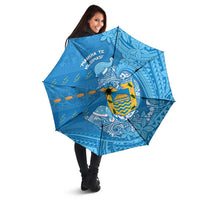 Tuvalu Christmas Umbrella Dolphins Santa Xmas Tribal Waves DT05 - Polynesian Pride