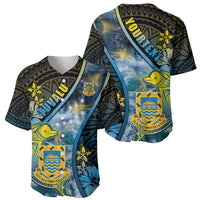 Personalised Tuvalu Baseball Jersey Dolphin On The Waves DT05 - Polynesian Pride